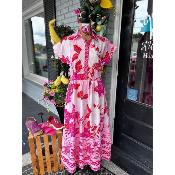 MAUDE VIVANTE Dresses & Skirts - NEW MAUDE VIVANTE women's rylie dress in neon florals